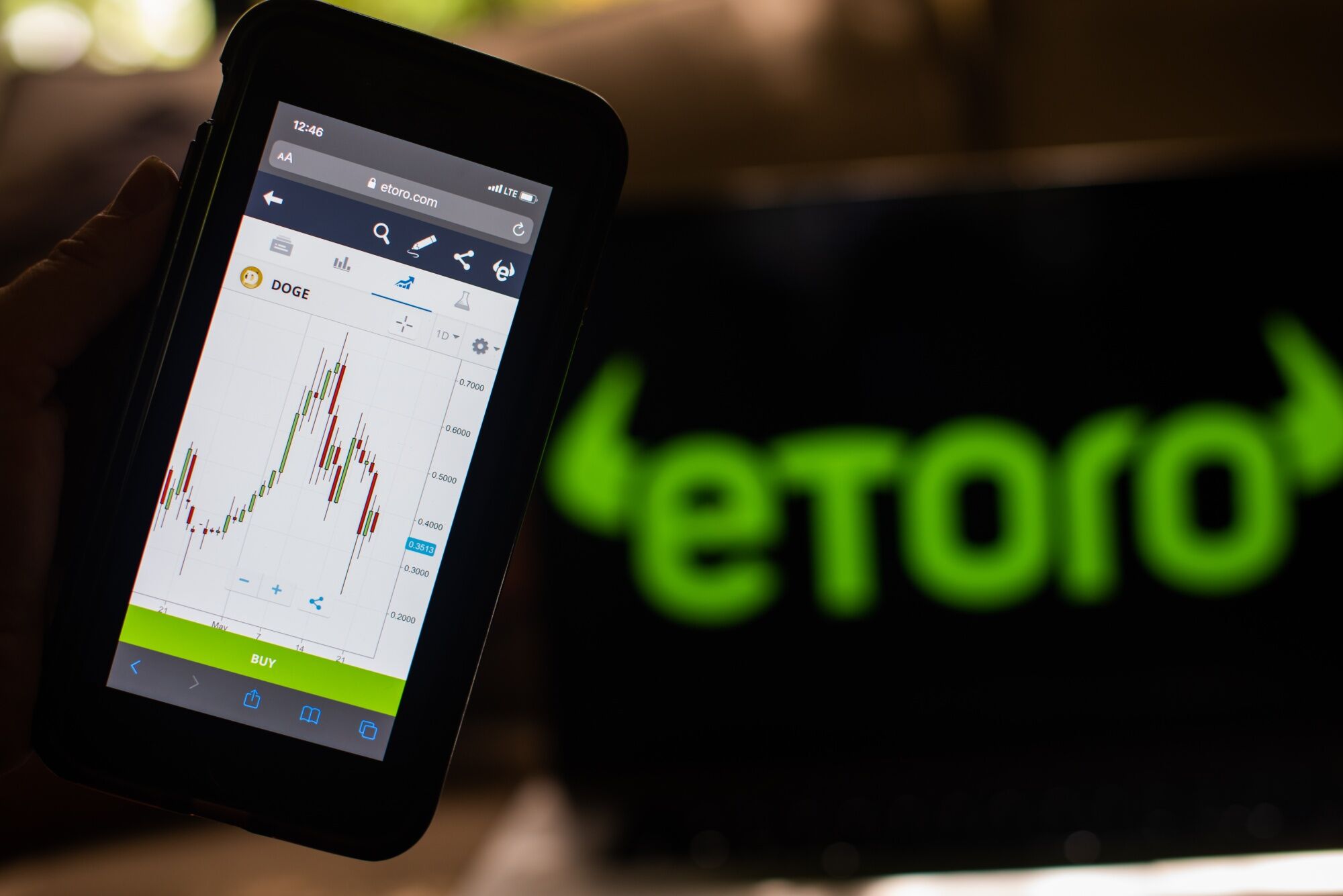 What is the impact of Apple's stock price on eToro, and how can investors adopt it?