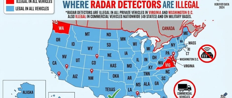 States Where Radar Detectors Are Illegal and What Drivers Need to Know